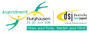 Vom 23. bis 26. Juni 2011 findet im bayerischen Burghausen das dsj-Jugendevent 2011 der Deutsche Sportjugend (dsj) statt (� dsj)